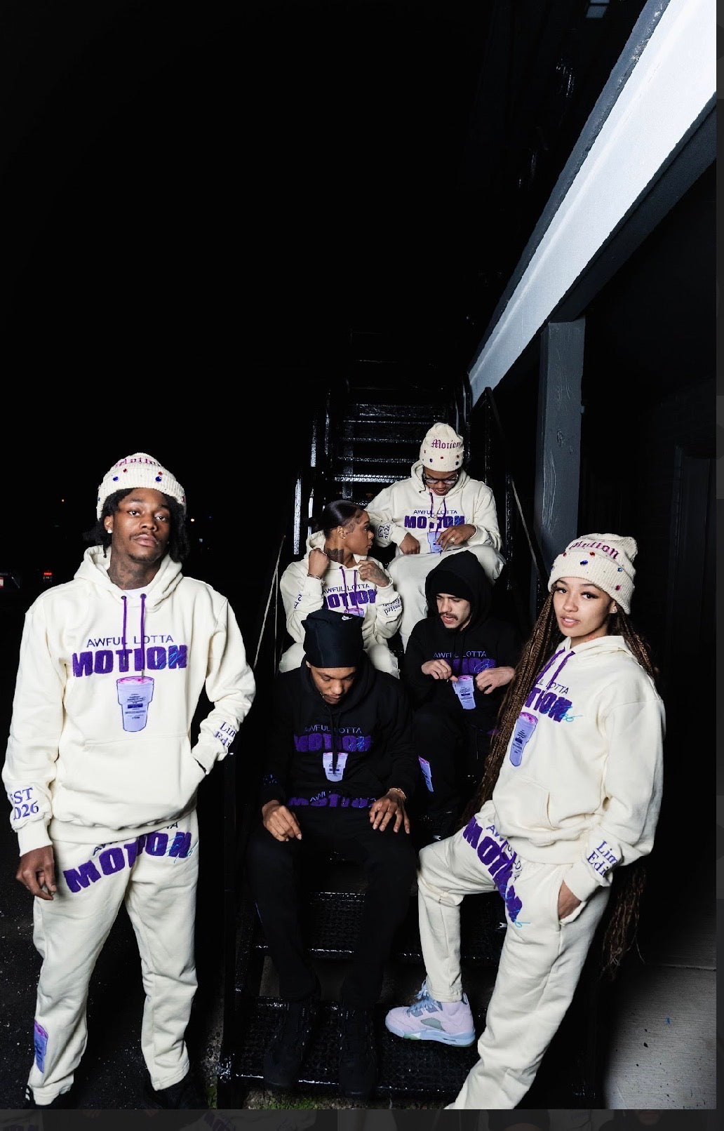 Cream Motion Beanie