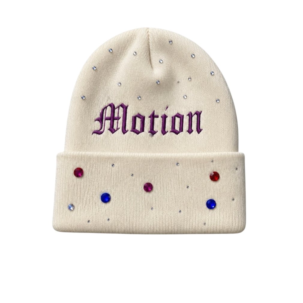 Cream Motion Beanie
